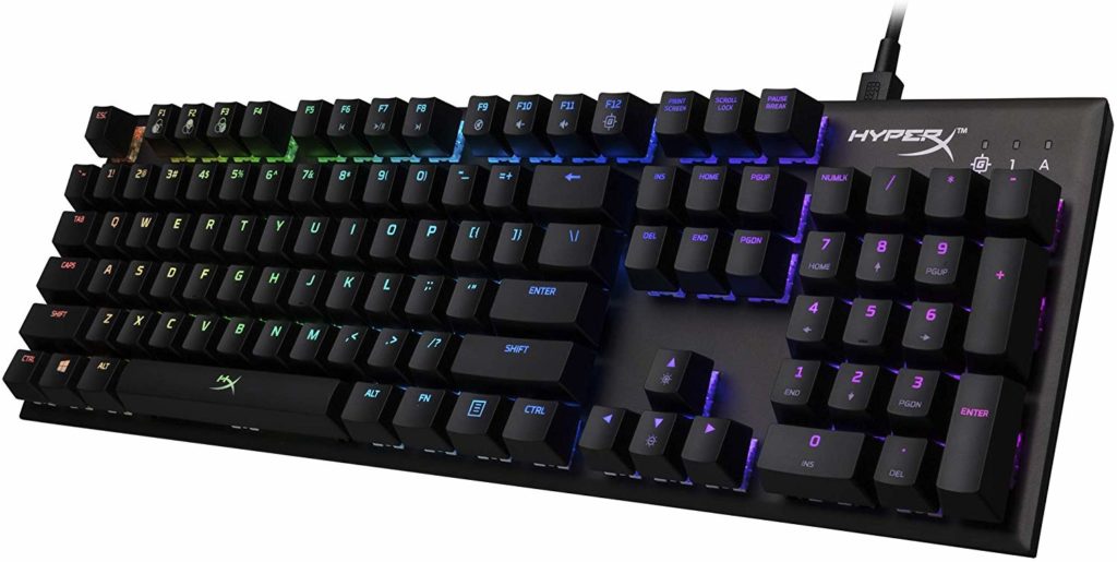 Hyper X Alloy FPS RGB best keyboards for writers
