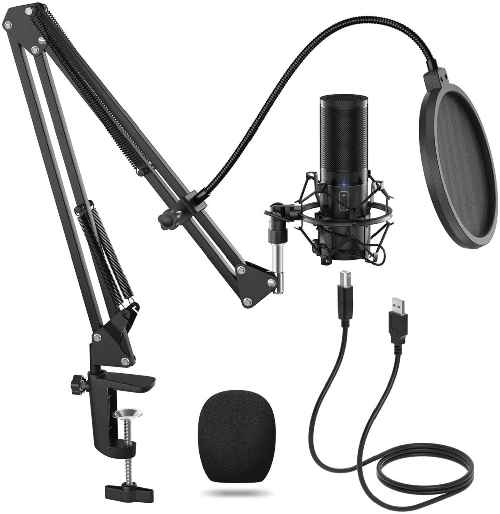 TONOR USB Microphone Kit Q9 Condenser Computer Cardioid Mic for Podcast